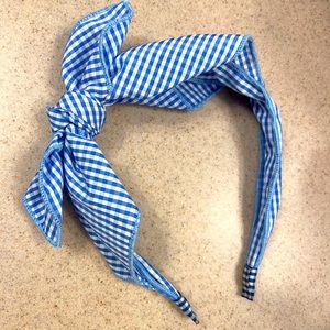 Bloomingdale's Blue Gingham Hairband